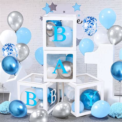 Pcs Elephant Baby Shower Decorations For Boy Baby Boxes With Letters