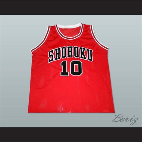 Slam Dunk Shohoku Away Basketball Jersey 10 Sakuragi Hanamichi Manga