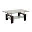 Vera Table Basse Contemporain En Verre Laqu Noir Et Blanc L X L