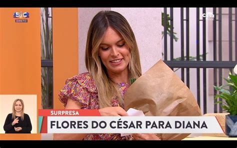 Diana Chaves Emociona se surpresa de César Peixoto em direto na