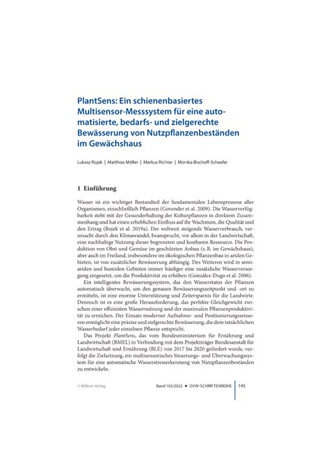 PDF PlantSens Ein schienenbasiertes Multisensor Messsystem für eine