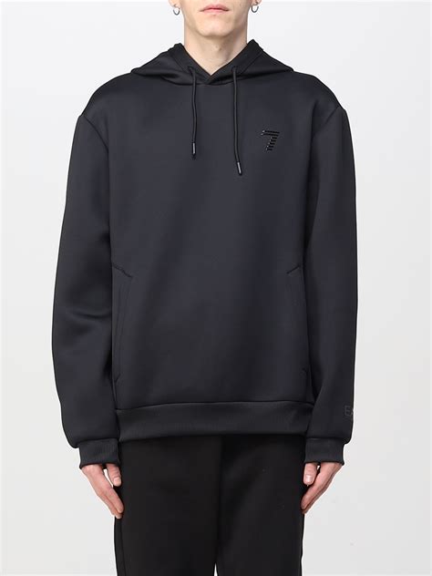 EA7: sweatshirt for man - Black | Ea7 sweatshirt 6LPM07PJHFZ online at ...