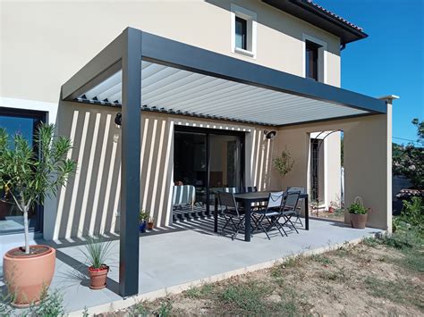 Pergola bioclimatique semi encastrée Vaucluse 84