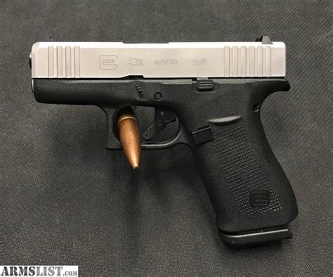 Armslist For Sale Glock 43x Silver Slide New