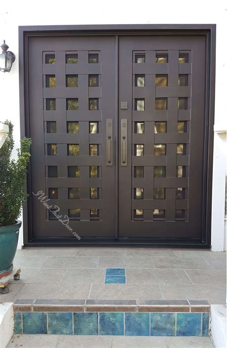 Siena Square Top Double Entry Iron Doors Universal Iron Doors