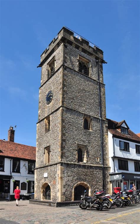 St Albans Clock Tower editorial stock photo. Image of street - 197237883