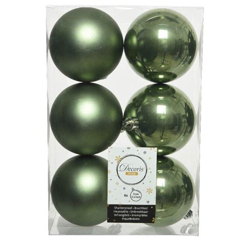 Set Van Kerstballen D Mm Alpine Mosgroen Kerstballen En