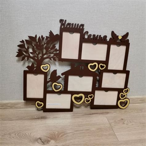 Фоторамка на заказ на 8 фото в интернет-магазине Ярмарка Мастеров по ...