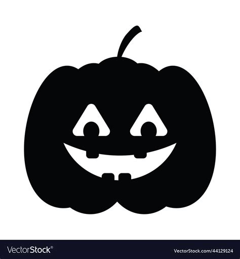 Halloween pumpkin silhouette Royalty Free Vector Image