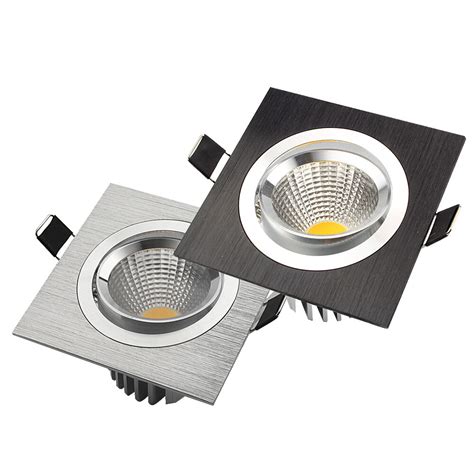 Square Bright Recessed Led Dimmable Square Downlight Cob W W W Led