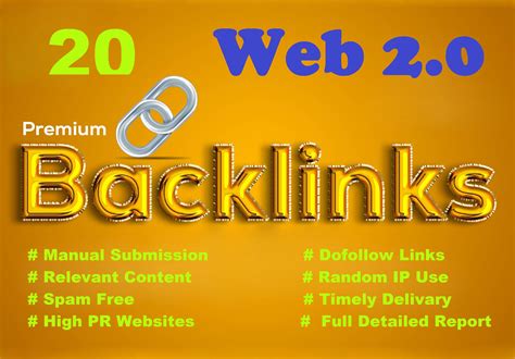 I will provide 20 premium web 2 0 backlinks to boost your ranking for