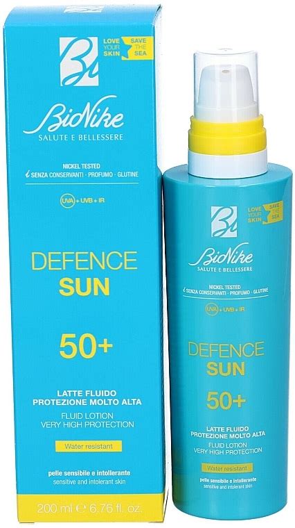 Bionike Defence Sun Spf Fluid Lotion Water Resistant Sunscreen