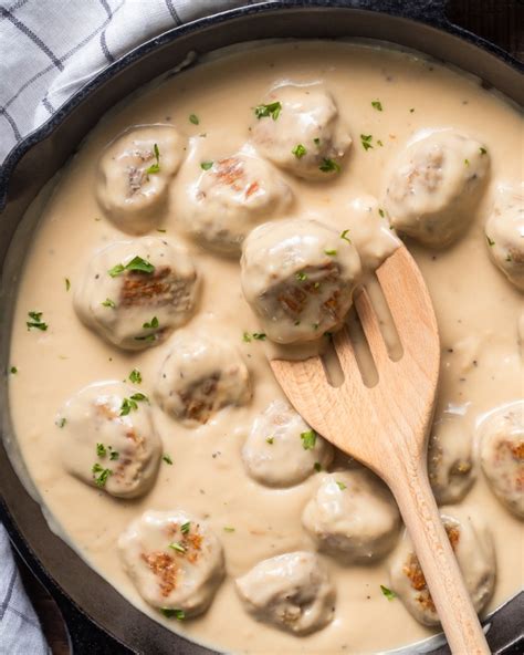 Ground Turkey Swedish Meatballs In The Classic Creamy Sauce