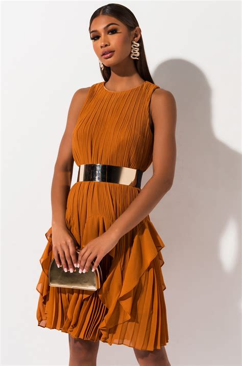 Dont Forget To Rsvp The Akira Label Save The Date Pleated Mini Dress