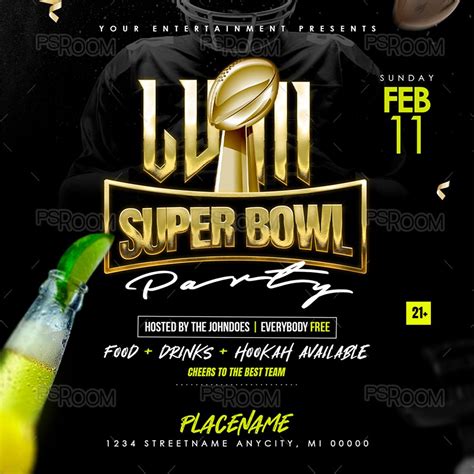 Super Bowl Flyer - PSDRoom.com