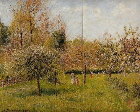 Spring At Eragny Painting Camille Pissarro Oil Paintings