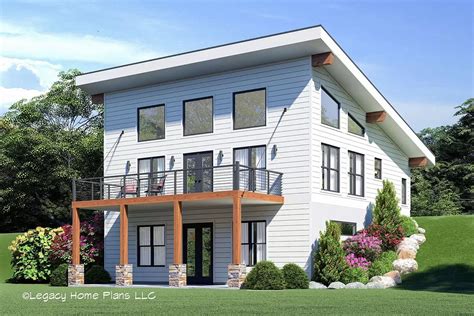 Contemporary Mountain View Home Plan With Ceilings In Back