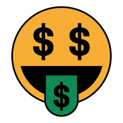 Money Mouth Face Emoji Vector Icon Illustration On White Background