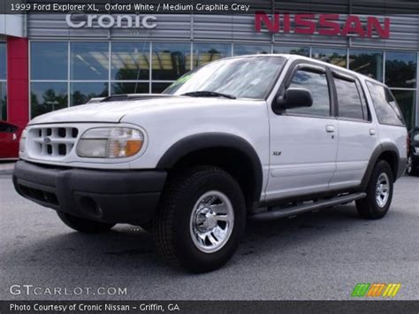 Oxford White 1999 Ford Explorer Xl Medium Graphite Grey Interior Vehicle