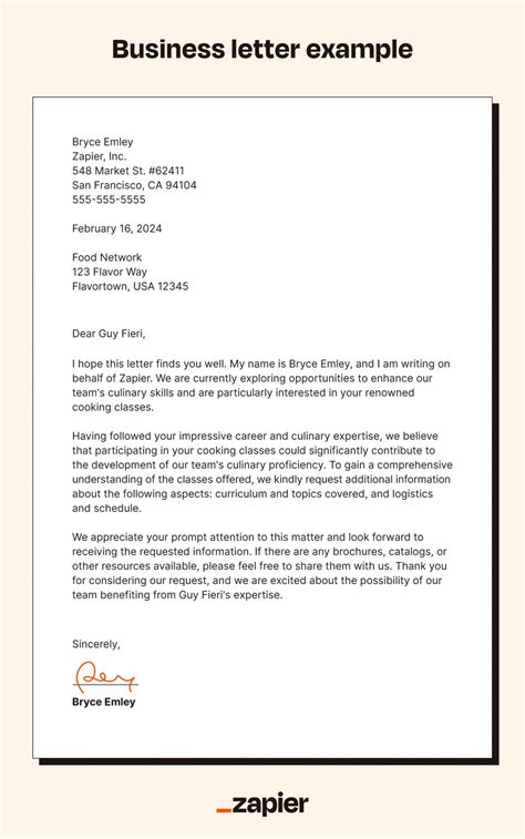 How To Write A Business Letter Format Template Zapier