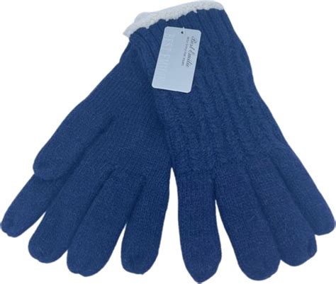 Winter Handschoenen Dames Verwarmde Blauw Bol