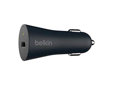 BELKIN F7U076BT04 BLK BOOST CHARGE Black USB C Car Charger Cable With