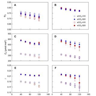 Photochemical efficiency of photosystem Ⅱ Φ2 A B chloroplastic CO2