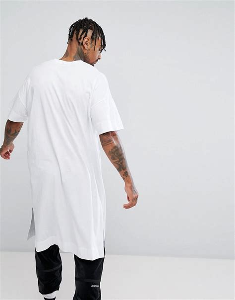 Asos Cotton Extreme Longline Oversized T Shirt In White For Men Lyst