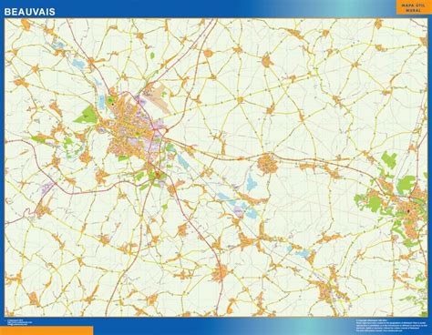 Mappa Beauvais Francia Mappe Mondo Netmaps