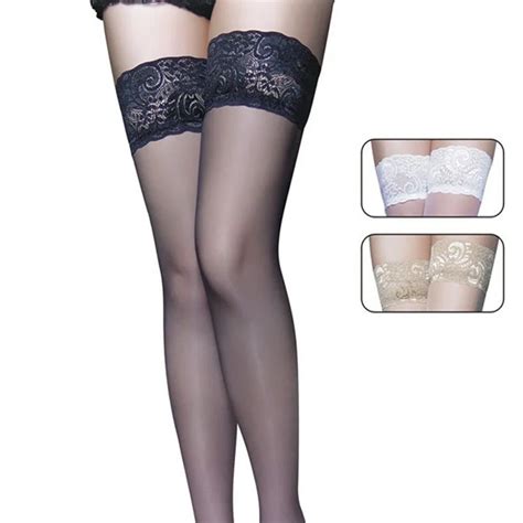 Buy Womens Sexy Stocking Sheer Lace Top Thigh High