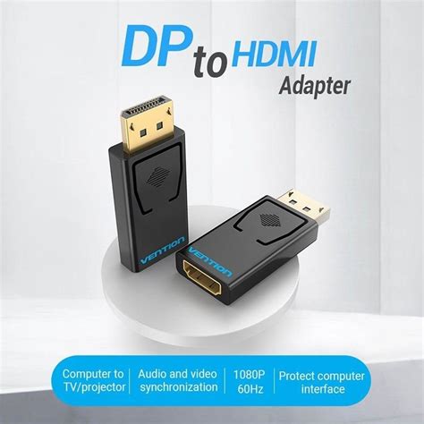 Vention HBKB0 Adaptador DisplayPort Macho para HDMI Fêmea 1080p 60Hz