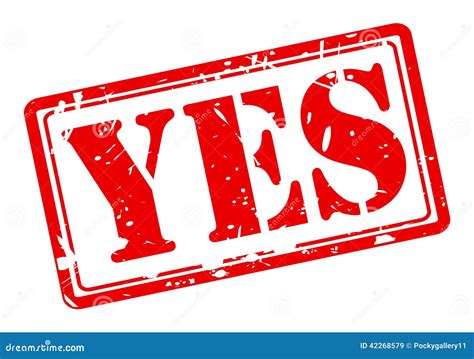 Yes Red Stamp Text Stock Vector Illustration Of Stamp 42268579