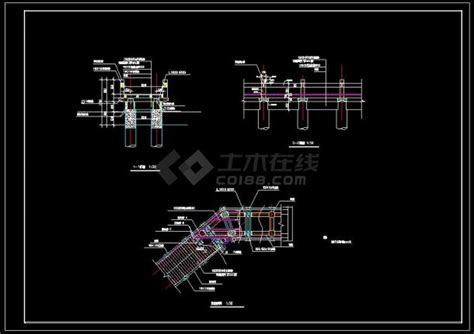 某著名景区临水木栈道设计cad全套施工图（标注详细）土木在线