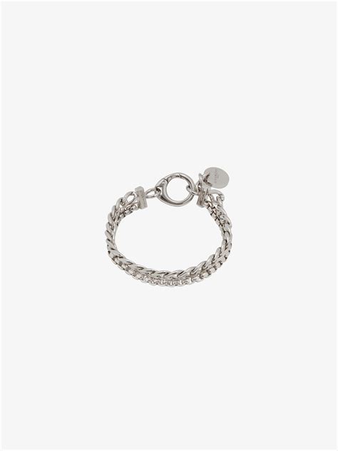 Double Chain Bracelet In Brass Givenchy Paris