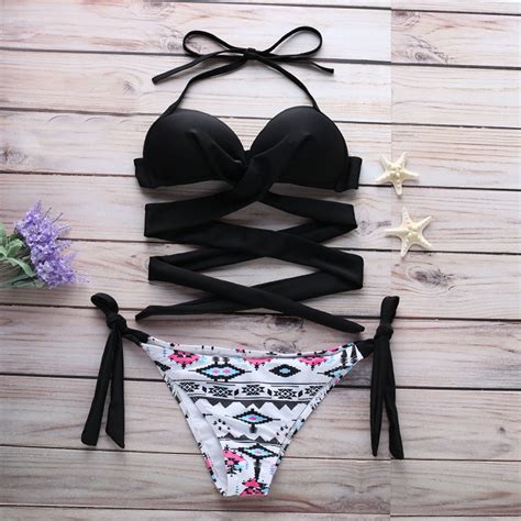 Push Up Padded Bra Swimsuit Bathing Sexy Women Bikini Set Swimwear