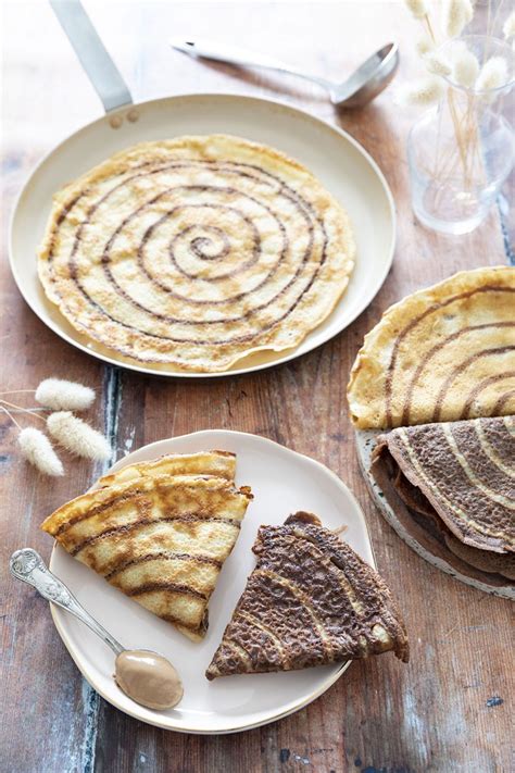 Crêpes tourbillon vanille chocolat vidéo de la pâte à crêpes