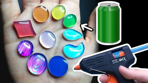 How To Make Gemstones With Hot Glue And Soda Cans DIY Joy
