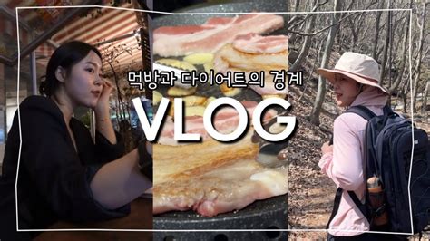 Vlog 먹방 브이로그 치팅 이팅 그 사이 어딘가 대전 최애 삼겹살집 훠궈 김밥 등산 테디뵈르하우스