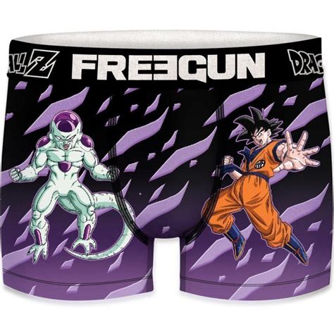 Freegun Boxer Homme Microfibre Vio Noir Violet Dragon Ball Z