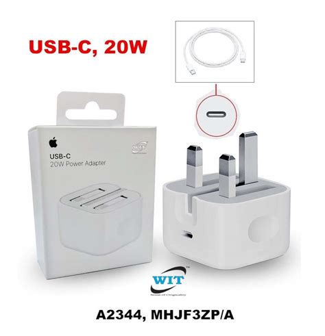 20W USB C Power Adapter A2344 MHJF3ZP A With Type C Charge Cable For