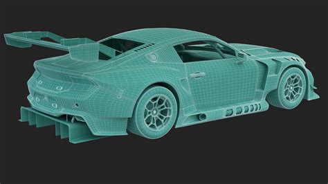 Ford Mustang GT3 2024 Template 3D Model By DSGStudio