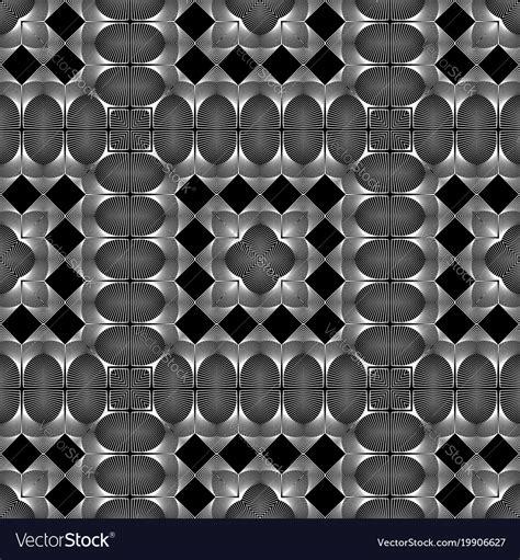 Design Seamless Monochrome Decorative Pattern Vector Image