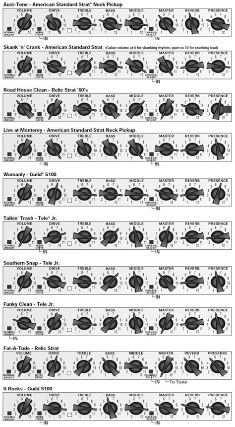 Bass Amp Settings Guide