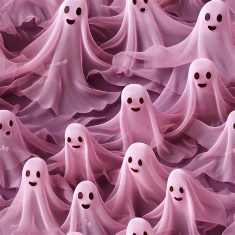 Premium Photo A Close Up Of A Group Of Ghost Like Figures With Faces