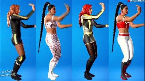 Fortnite Lunar Party Tiktok Emote With Becky Lynch And Bianca Belair