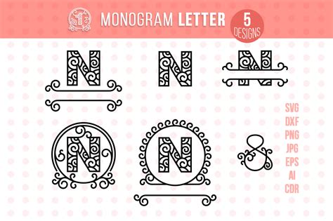 monogram letter  graphic  danieladoychinovashop creative fabrica