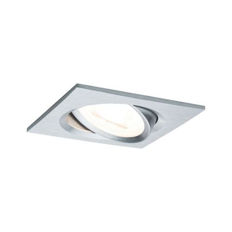 Paulmann 93473 Einbauleuchte LED Nova Eckig 1x65W GU10 Alu Gedreht