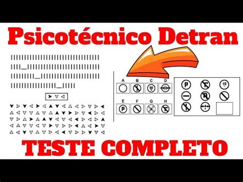 Teste Psicotécnico Detran de São Paulo Completo 2024 YouTube