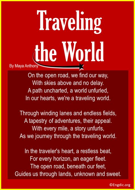 Best Poems About Traveling The World Engdic