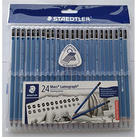 STAEDTLER Mars Lumograph Drawing Pencils Set 24 Shopee Malaysia